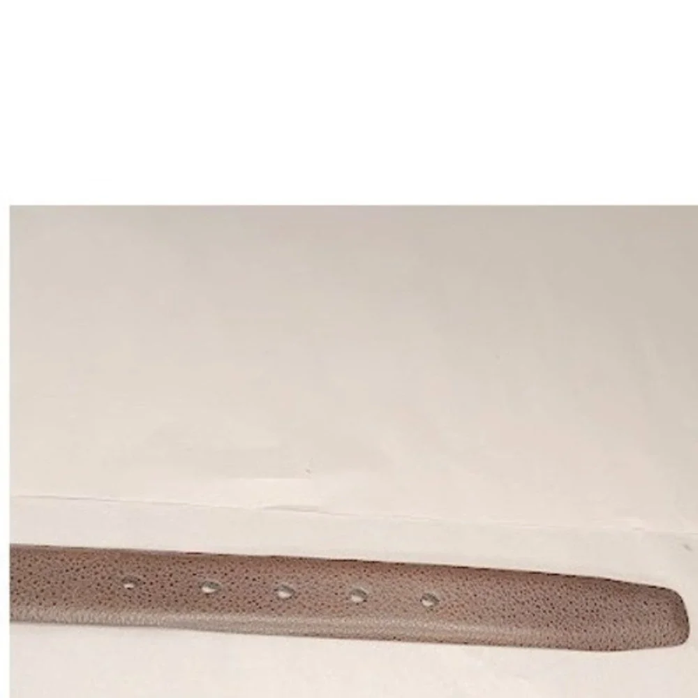 Cole Haan Leather Belt Mens 42 Brown Excellent Pebbled Solid Brass Italy A08526